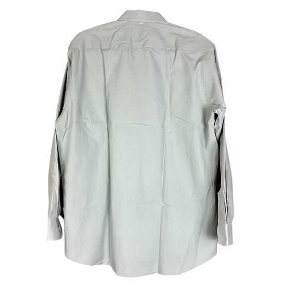 Pierre Cardin Men Shirt Sze 34/35 - 16 1/2 Sage Green Long Sleeve Classic Office - Picture 4 of 7